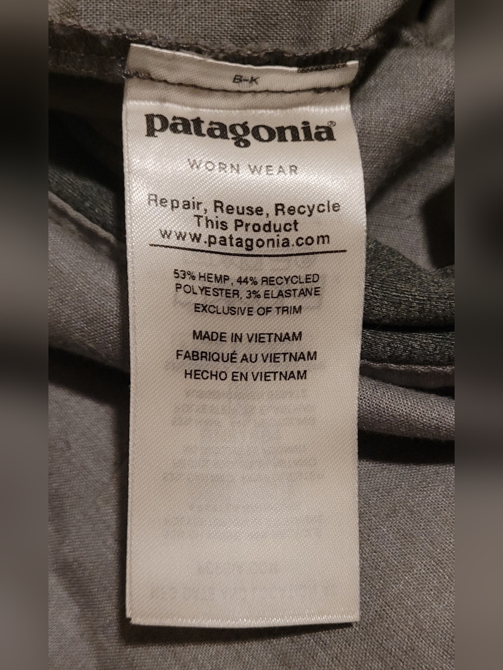 Patagonia Women's Hampi Rock Hemp Blend Jogger Pants Forge Grey XS - Picture 11 of 15